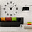 Frameless DIY Wall Clock 3D Acrylic Sticker Roman Numbers Wall Clock - Black - 2
