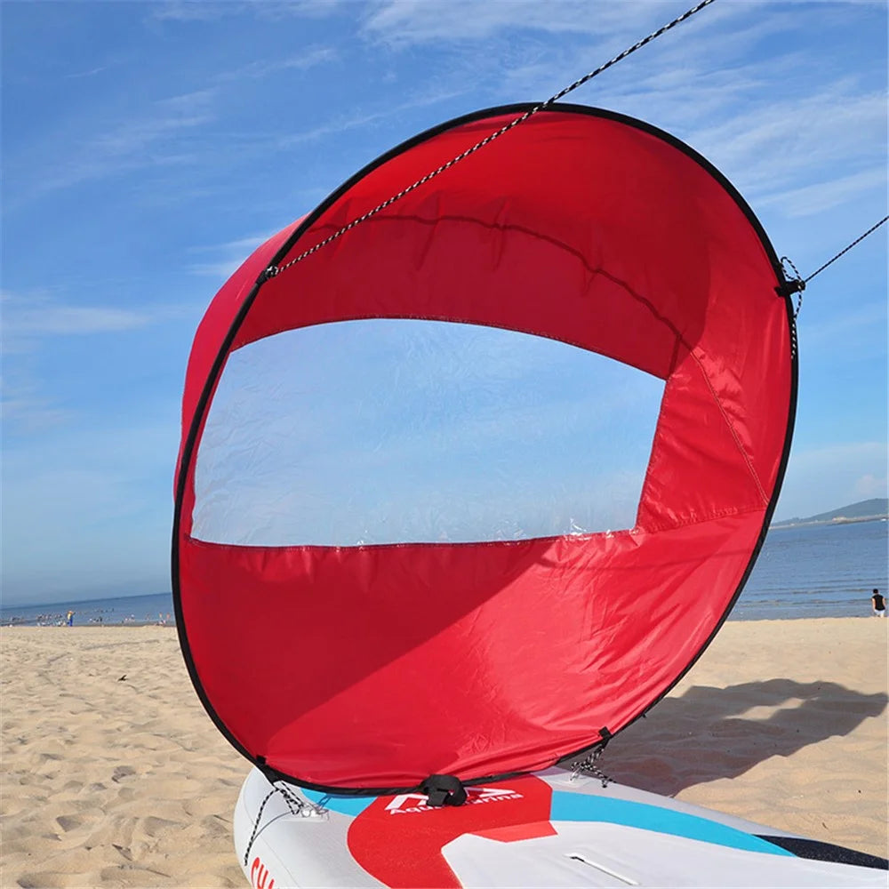 Kayak Boat Wind Sail Sup Paddle Board Sailing Windpaddle Sailboat 42 inch - Red - 1