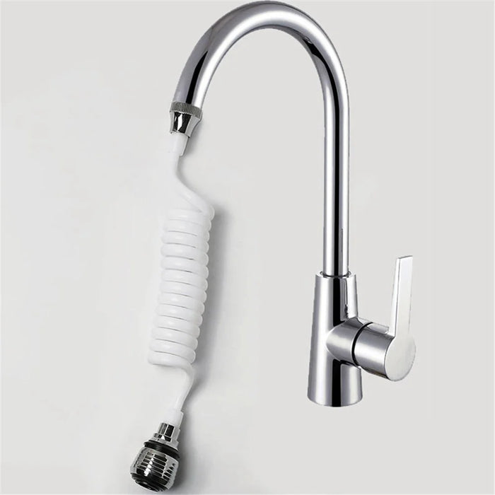 Long Hose Shrinkable Home Kitchen Faucet Splash Head Extension Extender - 2