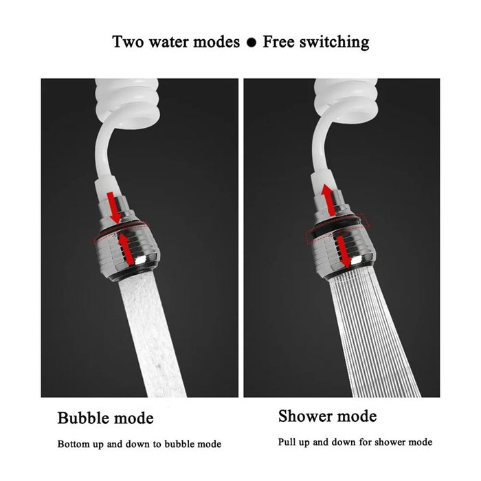 Long Hose Shrinkable Home Kitchen Faucet Splash Head Extension Extender - 3