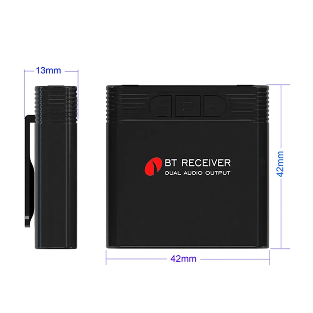 TS-B8 Bluetooth-compatible 4.1 Receiver Dual Audio Output 3.5mm Stereo Adapter - 6