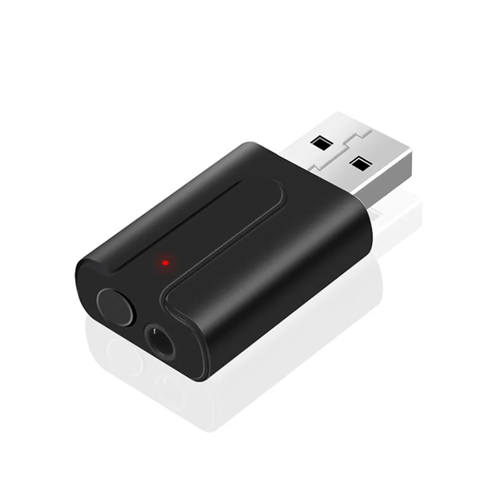 2 in 1 Bluetooth-compatible 5.0 Transmitter TV Receiver 3.5mm Aux Audio USB Wireless Adapter for Car PC - 1