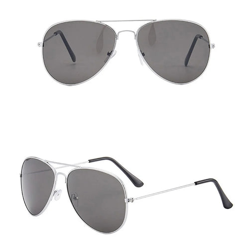 Men Women Sport Glasses Daily Wear Stylish Sunglasses - Grey Lens / Silver Frame - 1