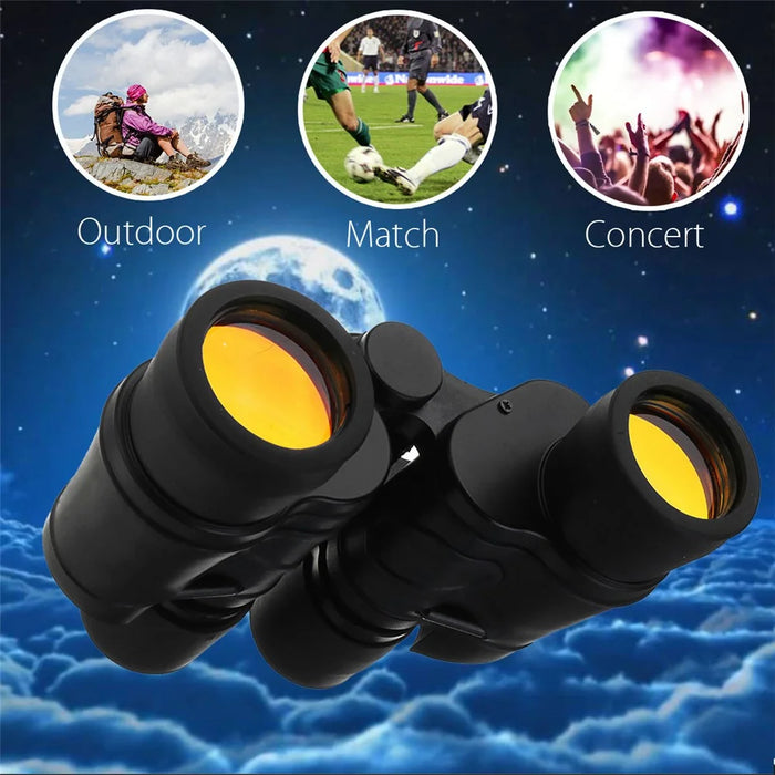 Night Vision 60x60 3000M HD Hunting Binoculars Telescope with Coordinates - Black / Blue - 5