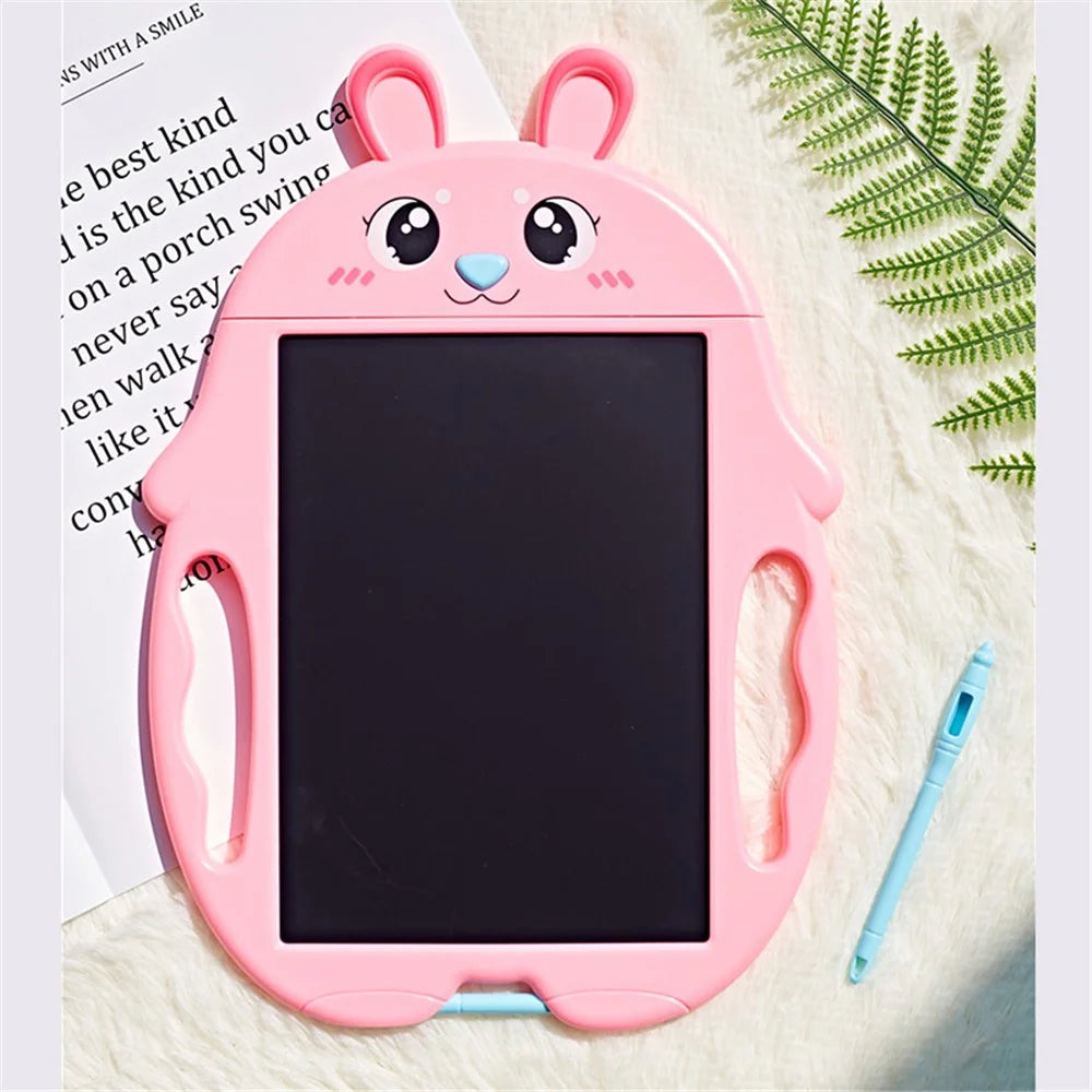9-inch Writing Tablet Drawing Pad Handwriting Writing Board  for Children Kids Office Home School - Rabbit/Pink - 1