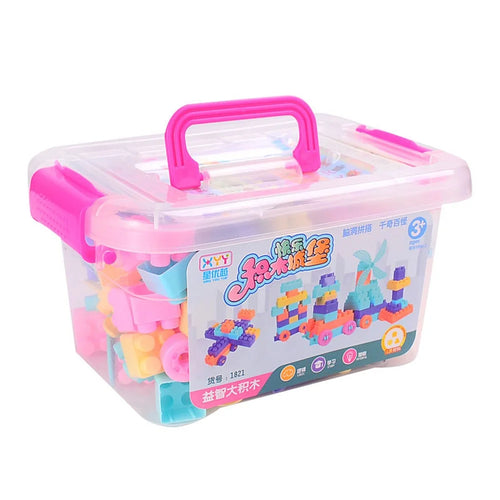 100Pcs Building Blocks Plastic Colorful Educational Toys Gift for Children Kids Child Girls Boys - 1