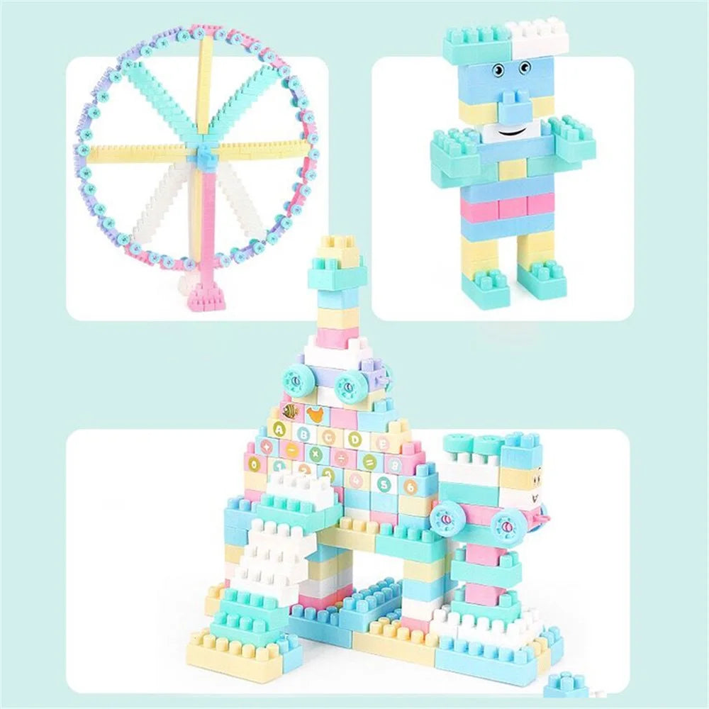 220Pcs / Set Newborn Baby Early Education Plastics Large Particles DIY Creative Building Blocks Puzzle Toy Gifts - 4