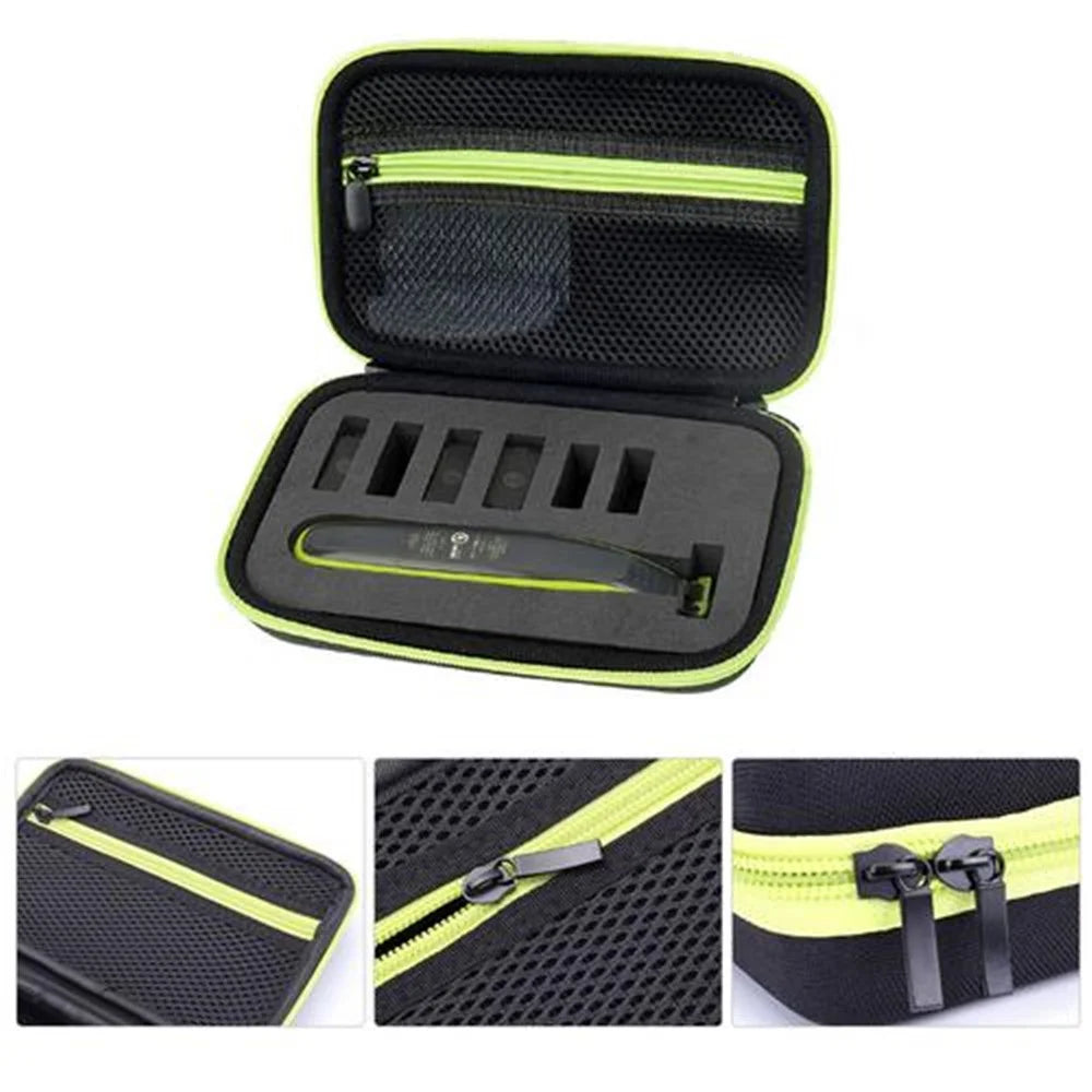 Hard Case Organizer Carrying Bag for Philips Norelco OneBlade Electric Trimmer Shaver QP2520/90/70 - Yellow - 1