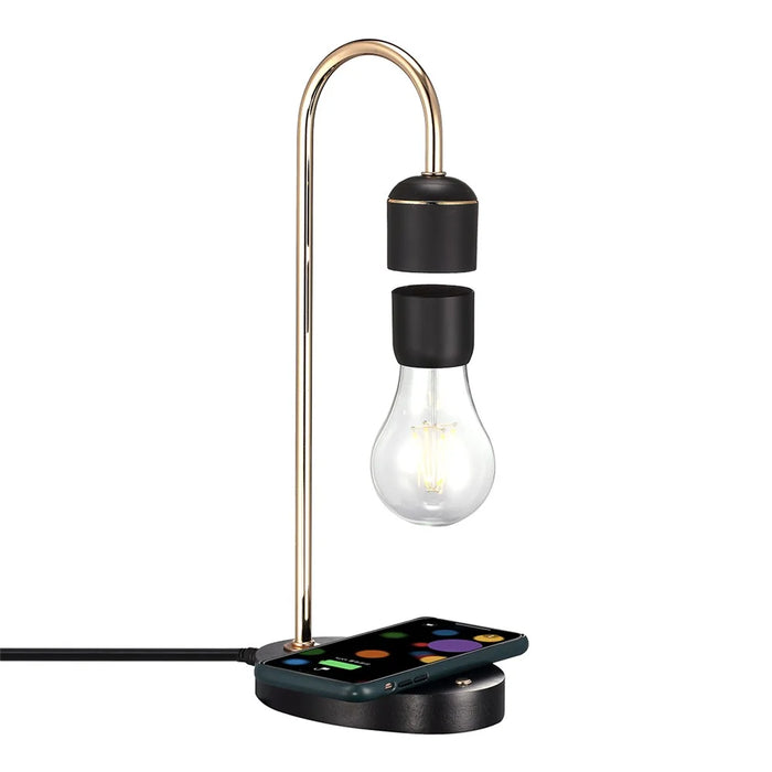 Magnetic Levitating Floating LED Light Bulb Wireless Charger for iPhone Android - US Plug - 1