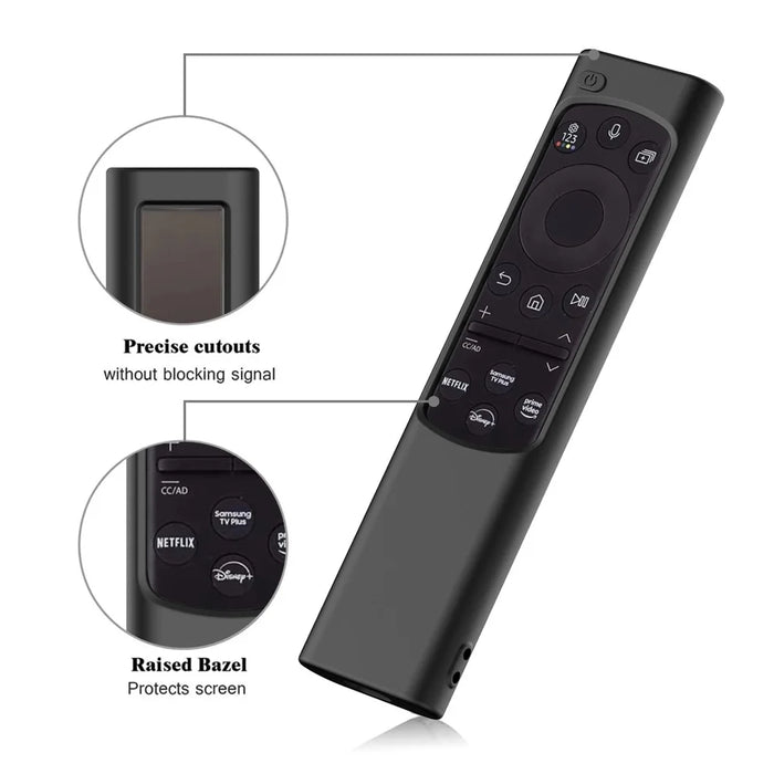 For Samsung BN59-01385 / BN59-01386 Remote Control Drop-Proof Case Silicone Protective Cover - Black - 4