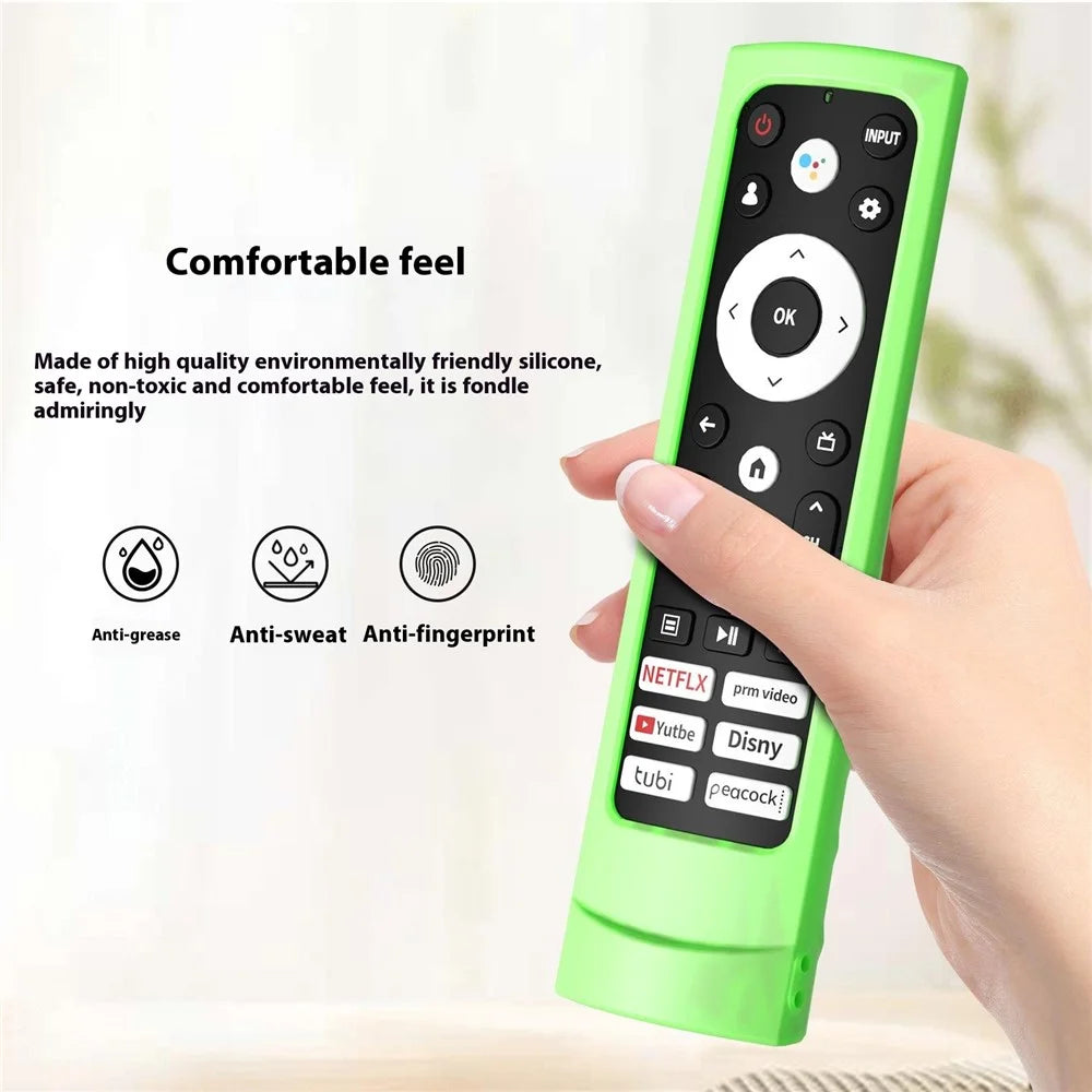 For Hisense ERF3M90 Remote Control Silicone Protective Cover Anti-Drop Case - Fluorescent Green - 2