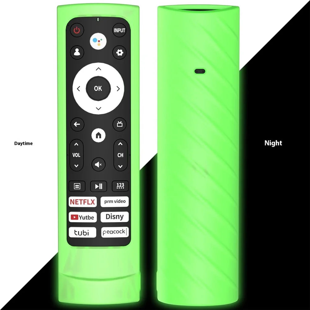 For Hisense ERF3M90 Remote Control Silicone Protective Cover Anti-Drop Case - Fluorescent Green - 7