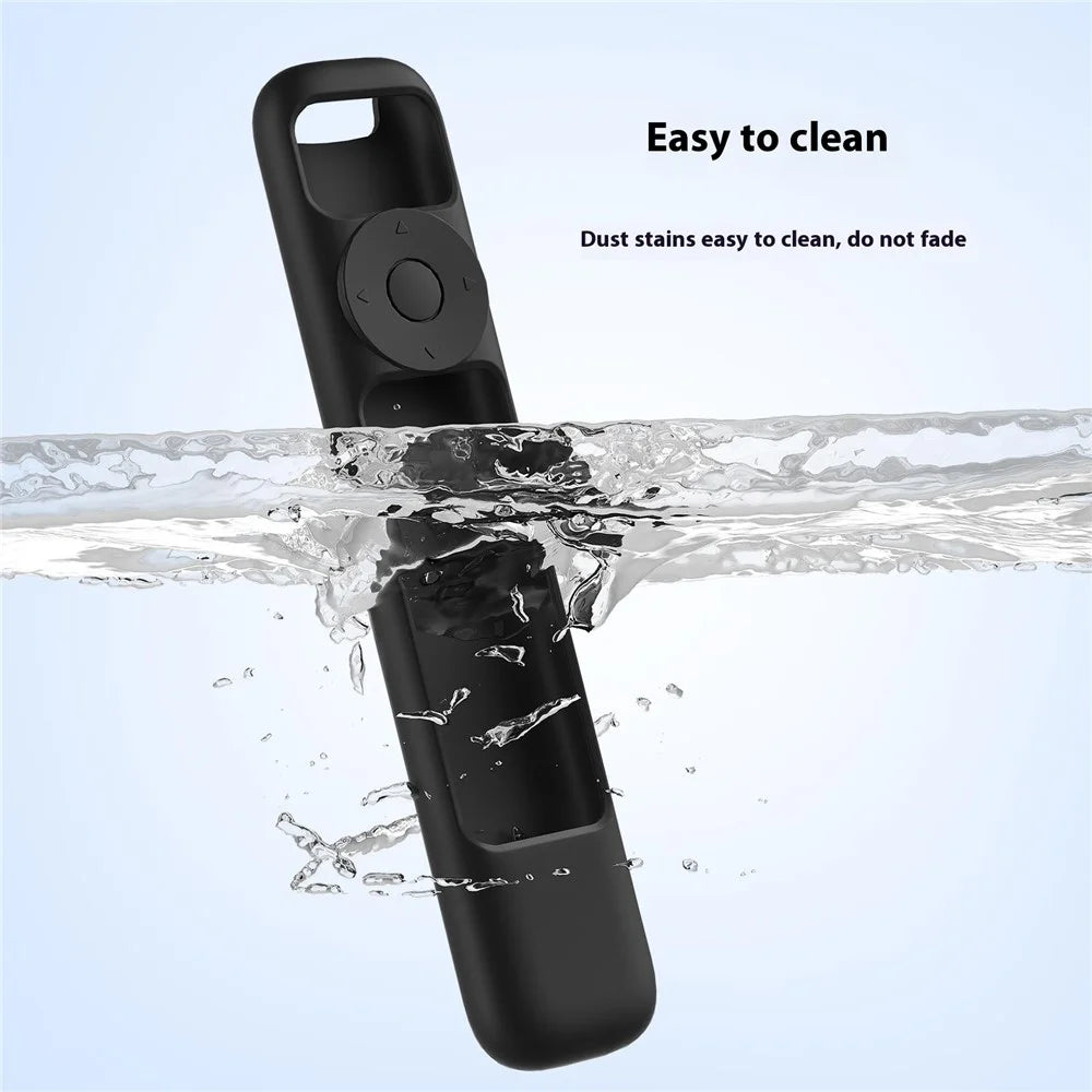 For TCL RC902 Remote Control Anti-Drop Sleeve Soft Silicone Protective Cover - Black - 6
