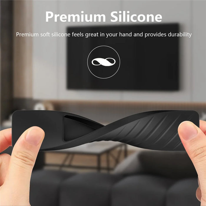 For Xiaomi Mi TV P1 Remote Controller Twill Design Anti-Drop Silicone Protective Cover - Black - 6