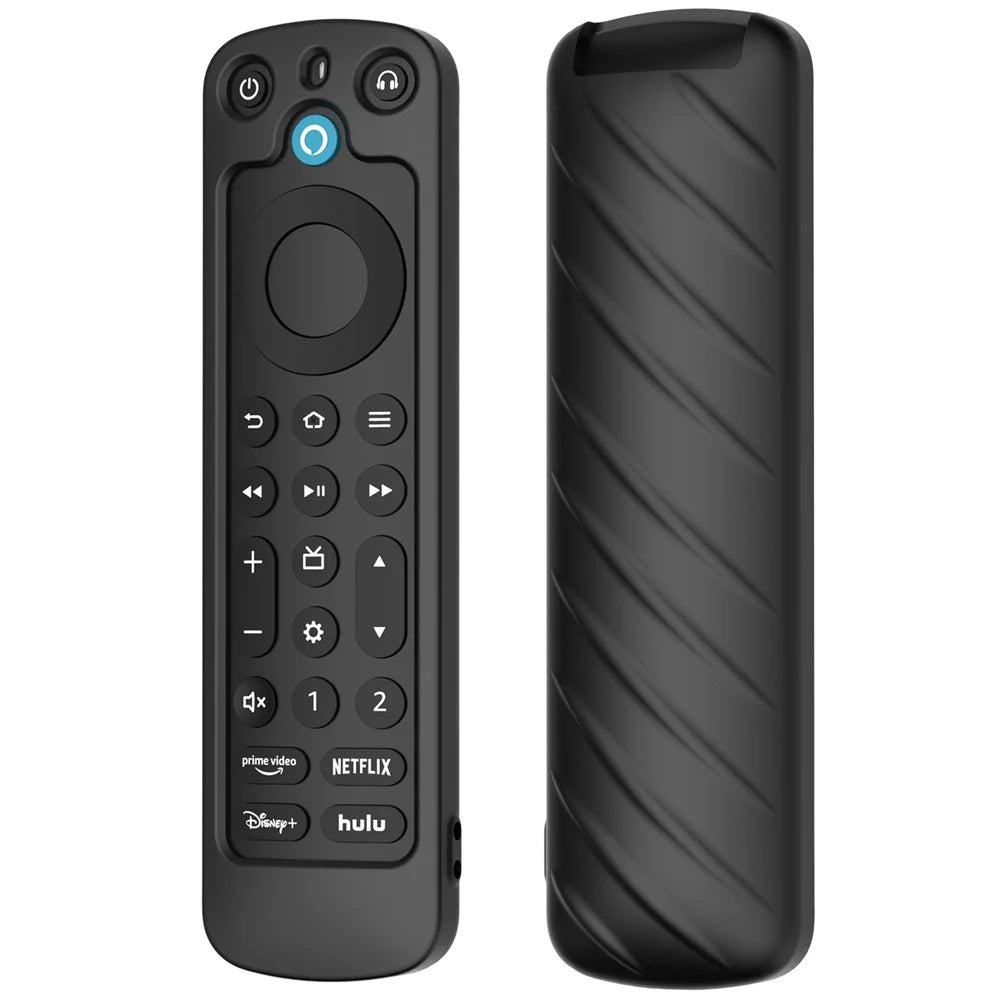 For Amazon Alexa Voice Remote Pro Liquid Silicone Case Remote Controller Protective Cover - Black - 1