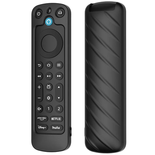 For Amazon Alexa Voice Remote Pro Liquid Silicone Case Remote Controller Protective Cover - Black - 1