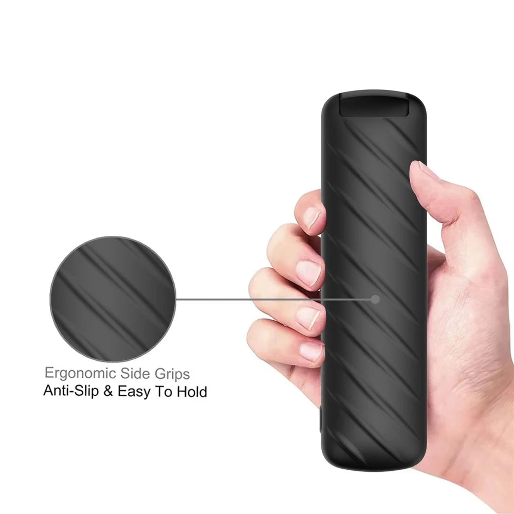 For Amazon Alexa Voice Remote Pro Liquid Silicone Case Remote Controller Protective Cover - Black - 3