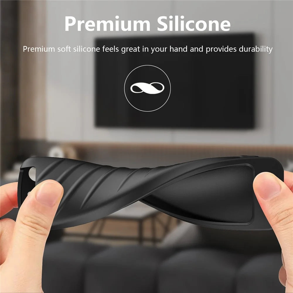For Amazon Alexa Voice Remote Pro Liquid Silicone Case Remote Controller Protective Cover - Black - 7