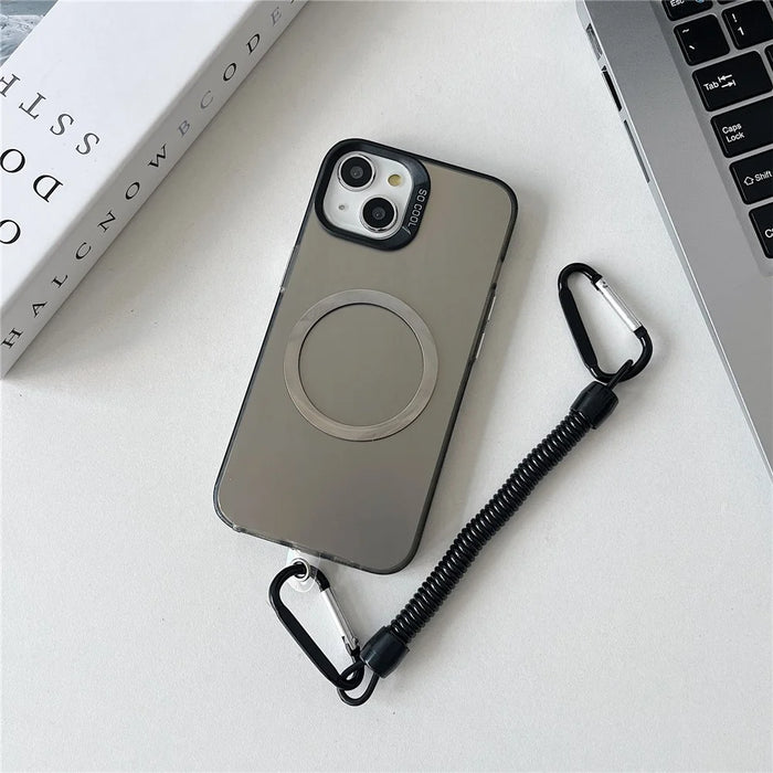 Bear Shape Magnetic Belt Clip Mobile Phone Holder with Clear Tether Tab and Spring Rope - 5