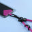 Nylon Phone Tether Tab 0.6mm Thick Heart Patch Phone Lanyard Tether Connector - Dark Purple - 2