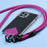 Nylon Phone Tether Tab 0.6mm Thick Heart Patch Phone Lanyard Tether Connector - Dark Purple - 4