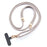 Neck Phone Lanyard 6mm Thick Polyester Rotating Buckle Strap with Tether Tab, Total Length: 150cm - Grey - 1