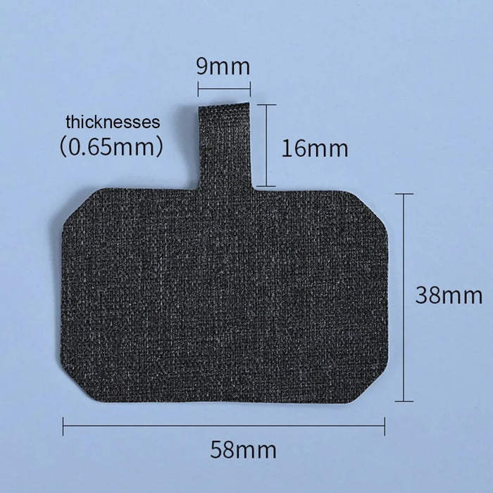 Phone Tether Tab Curing Fabric Cell Phone Lanyard Patch Replacement Part - Black - 4