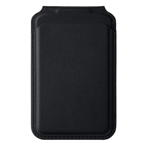 M66 Magnetic Card Holder Wallet Kickstand PU Leather Secure Bank Card Bag - Black - 1
