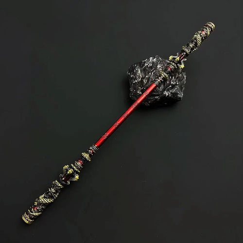 22cm Alloy Monkey King Staff Game Weapon Ruyi Golden Cudgel Game Collection - Tarnish - 1