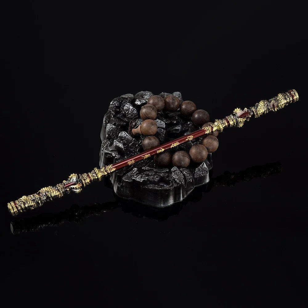 35cm Wukong Game Weapon Golden Cudgels Zinc Alloy Props Game Collection Desk Room Decoration - Bronze - 5