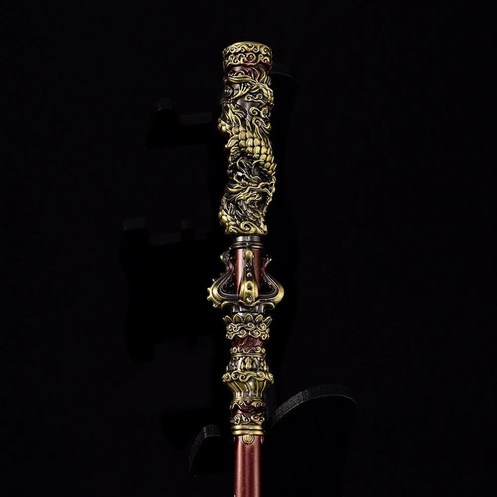 35cm Wukong Game Weapon Golden Cudgels Zinc Alloy Props Game Collection Desk Room Decoration - Bronze - 6