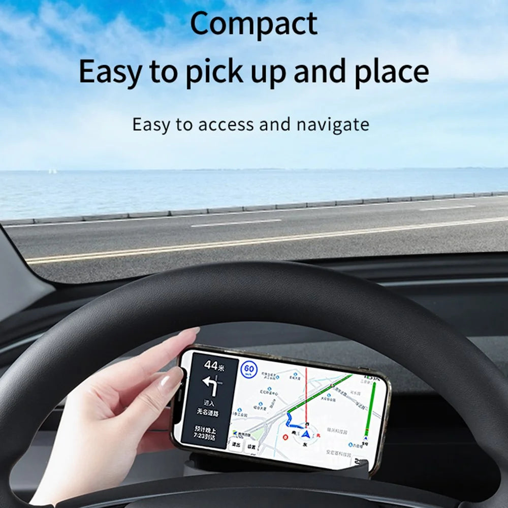 For Tesla Model 3 Car Steering Wheel Phone Holder Silicone Phone Stand - 6