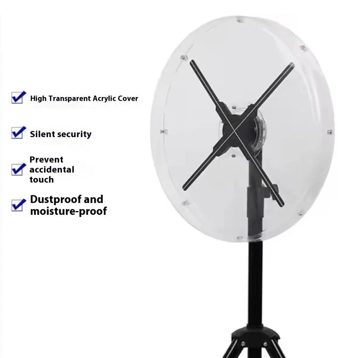 3D Holographic Projection Advertising Machine Protective Cover Transparent Acrylic for 56cm Fan - 2