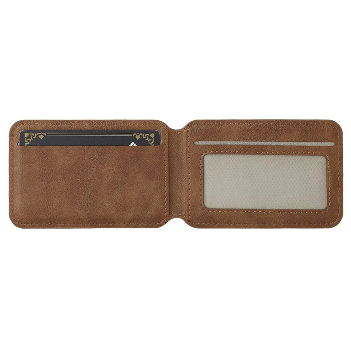 LC.IMEEKE Phone Magnetic Card Holder RFID Blocking Card Slots Leather Kickstand - Brown - 6