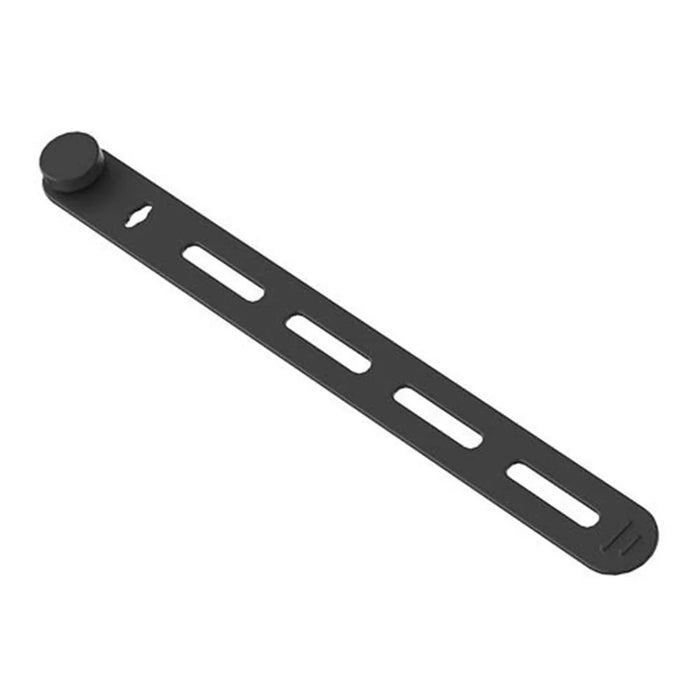 CS04S Multipurpose Elastic Silicone Cable Organizer Tie 130mm Cord Management Reusable Fastening Strap - Black - 1