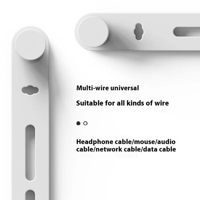 CS04S Multipurpose Elastic Silicone Cable Organizer Tie 130mm Cord Management Reusable Fastening Strap - Black - 2