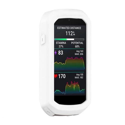 For Garmin Edge 1050 Silicone Protective Case Bike Cycling Computer Cover - White - 1