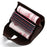 Multi-Function Card Holder Accordion Style Wallet 9 Card Slots 2 Utility Pockets Horizontal Design - Brown - 2