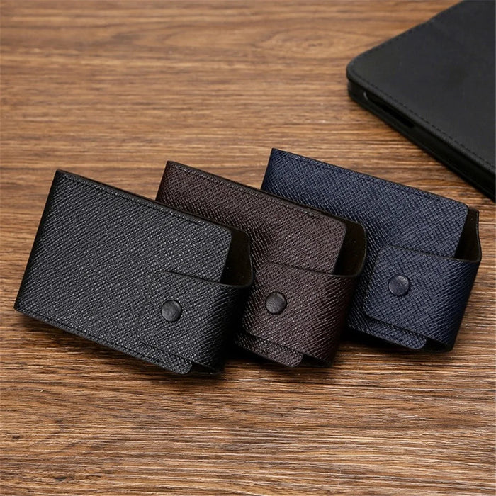 Multi-Function Card Holder Accordion Style Wallet 9 Card Slots 2 Utility Pockets Horizontal Design - Brown - 6
