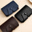 Multi-Function Card Holder Accordion Style Wallet 9 Card Slots 2 Utility Pockets Horizontal Design - Brown - 7
