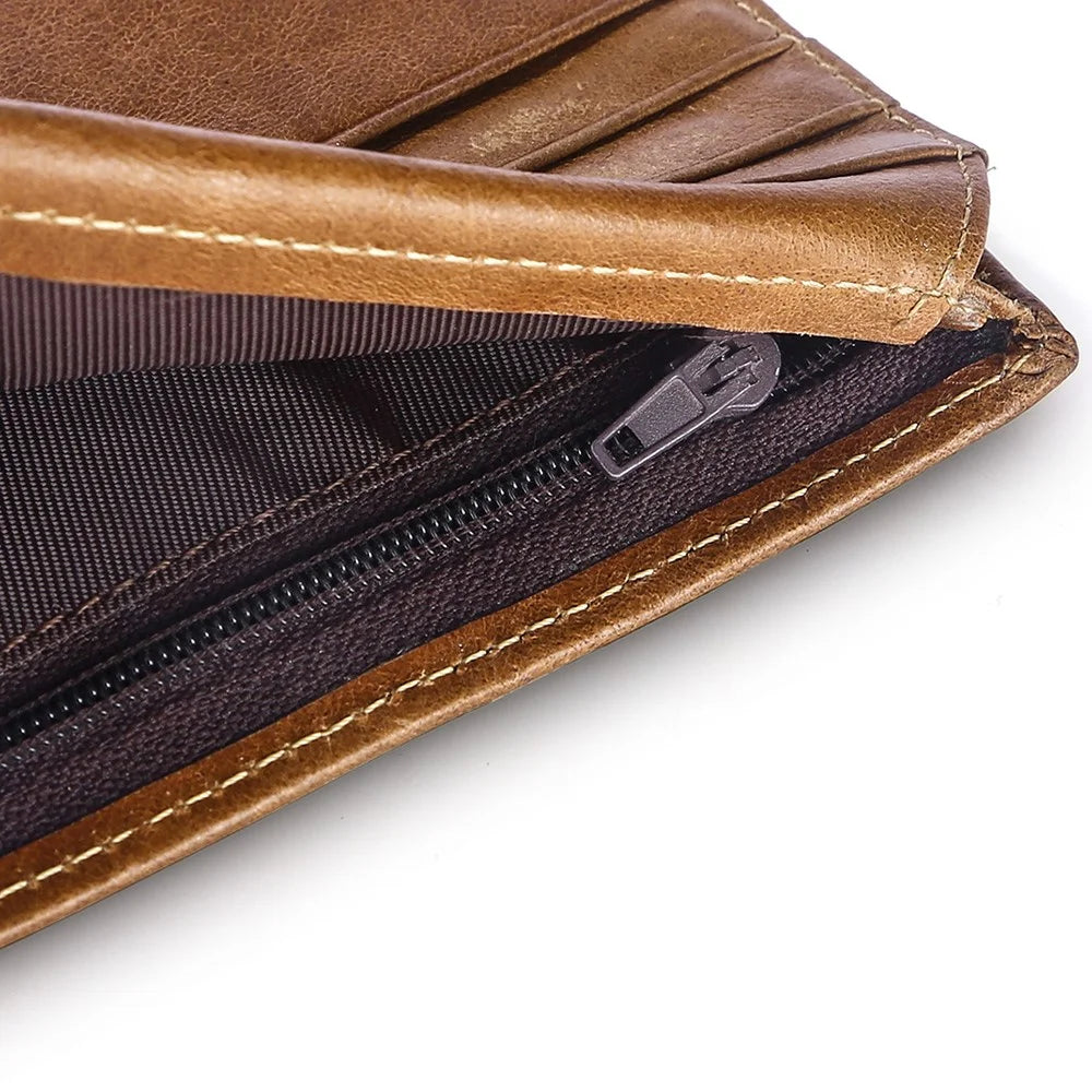 TP-169 Vintage Leather Wallet for Men Multifunctional Card Holder Coin Purse RFID Anti-Theft Billfold - Brown - 5