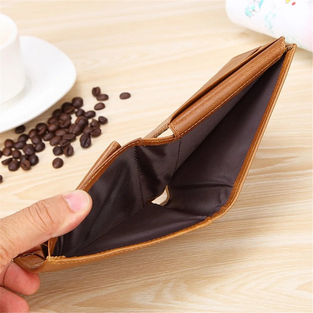 TP-169 Vintage Leather Wallet for Men Multifunctional Card Holder Coin Purse RFID Anti-Theft Billfold - Brown - 7