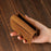 TP-8227 Mini Leather Coin Purse Wallet with Snap Button Credit Card Business Card Organizer - Brown - 4