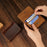 TP-8227 Mini Leather Coin Purse Wallet with Snap Button Credit Card Business Card Organizer - Brown - 7