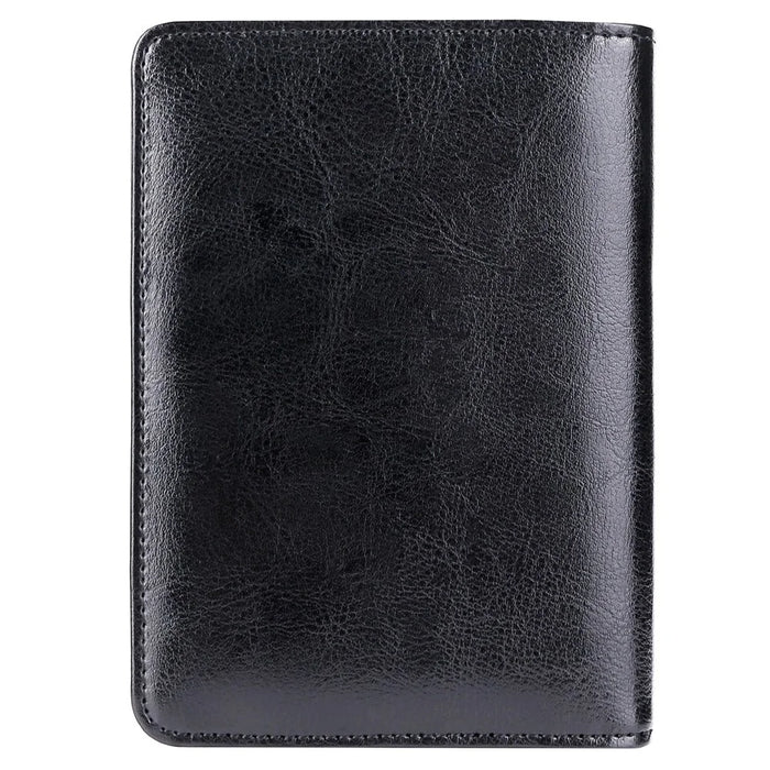 TP-8296 RFID Passport Holder Multifunctional Genuine Leather Travel Wallet with Card Slots  /  Ticket Pocket - Black - 7