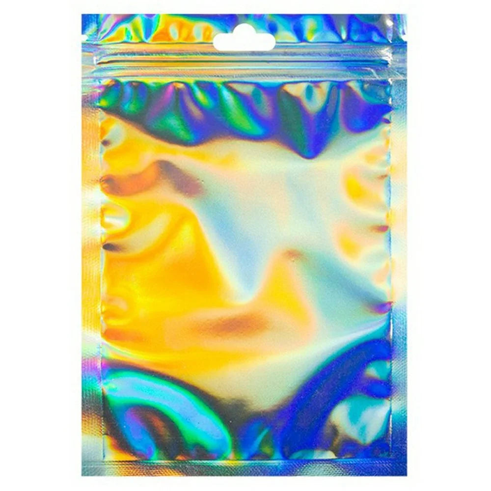 100Pcs / Pack 20x30cm Laser Design Self Sealing Bags Resealable Moistureproof Ziplock Bag - 1
