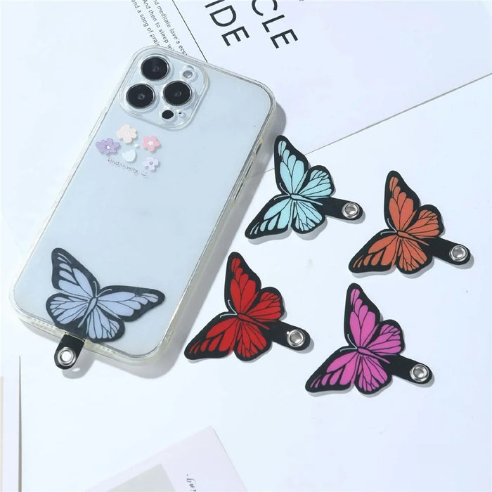 Cute Cartoon Phone Tether Tabs for Phone Cases Back Sticker Pad Clip Insert - Pink - 2