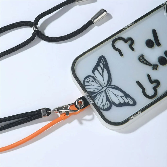 Cute Cartoon Phone Tether Tabs for Phone Cases Back Sticker Pad Clip Insert - Pink - 3