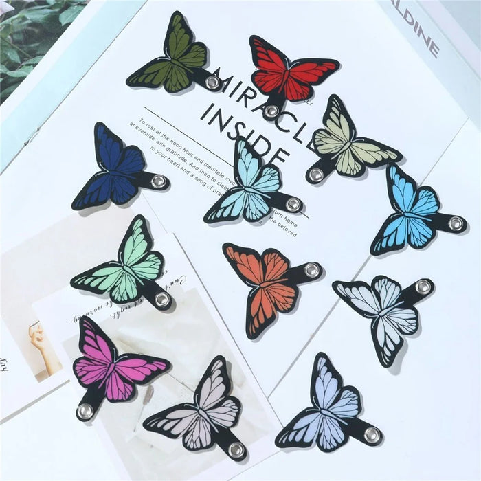 Cute Cartoon Phone Tether Tabs for Phone Cases Back Sticker Pad Clip Insert - Pink - 4