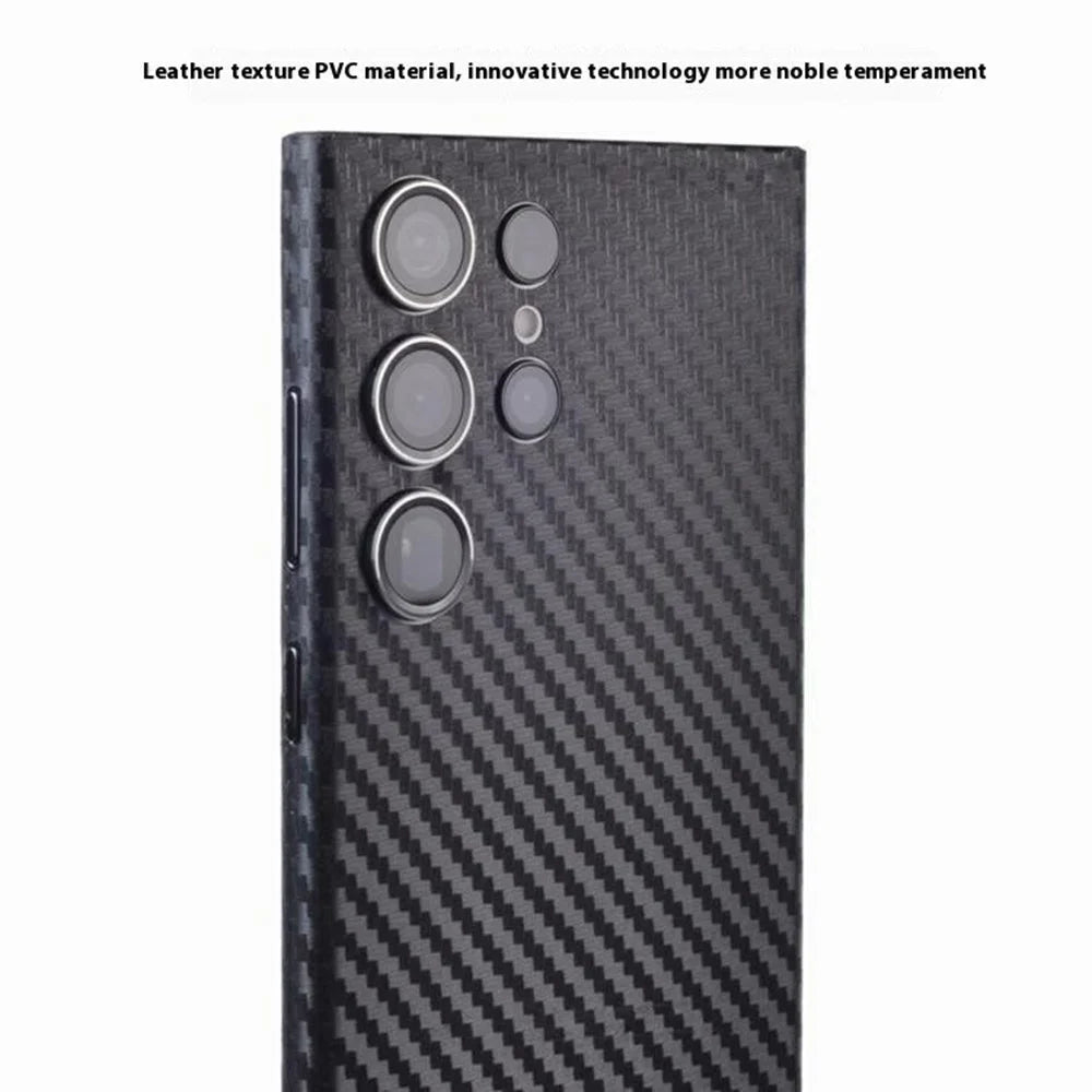 For Samsung Galaxy S24 Ultra Rear Screen Protector Pattern Design Phone Back Film with Paper Box - Leather Texture - 2